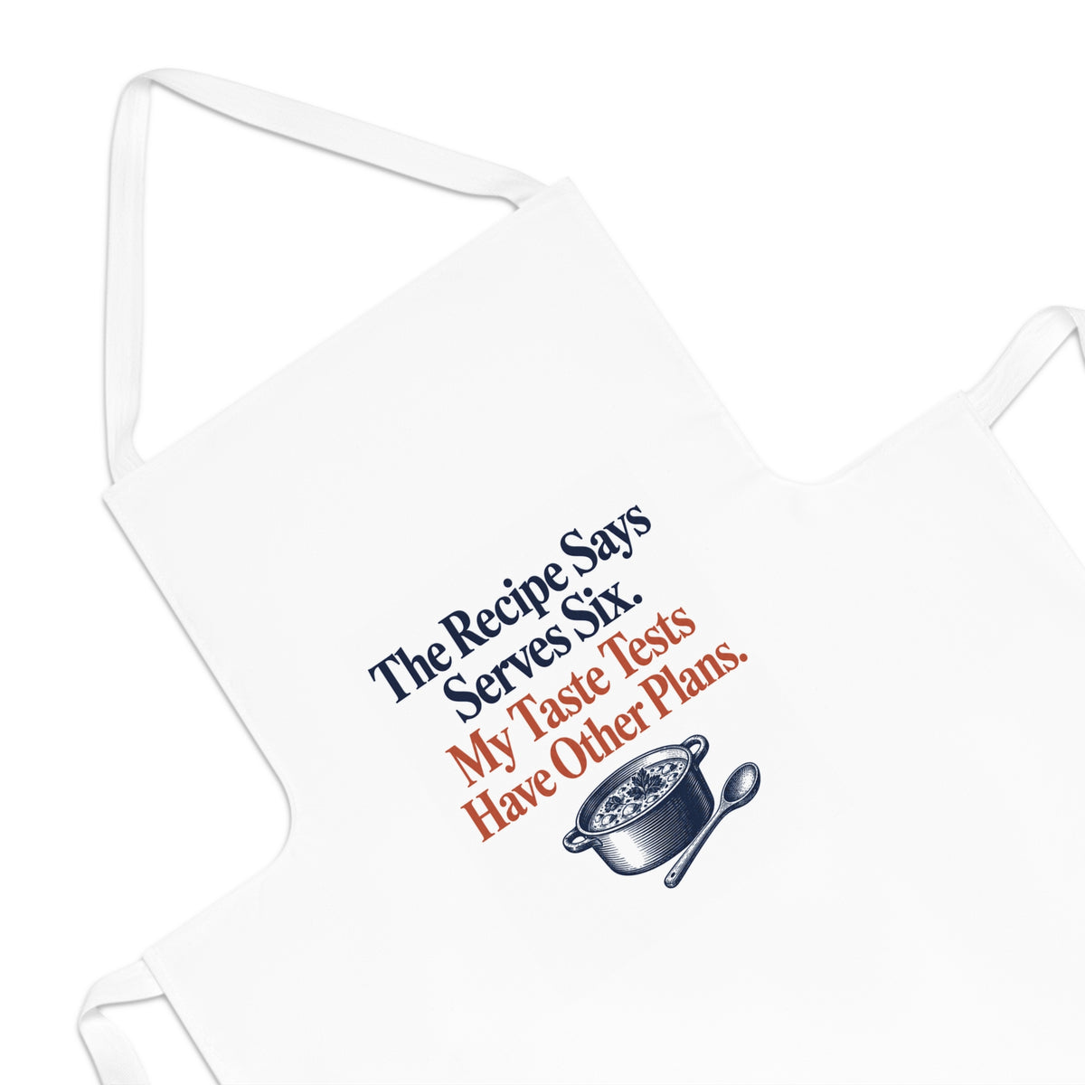 Funny Taste Test Apron, Recipe Serves Six, Adult Cooking Gift