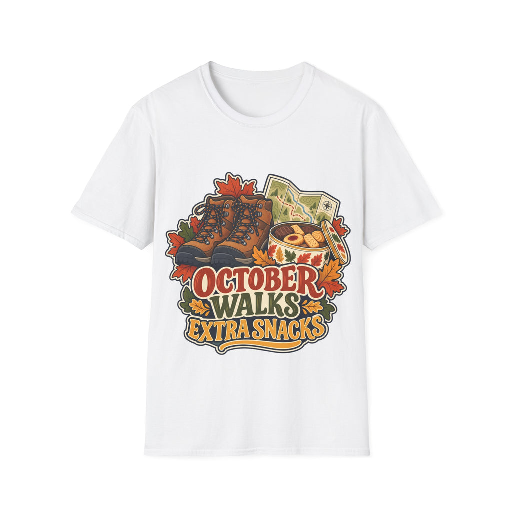October Walks, Extra Snacks | Original T-Shirt | Autumn Gift | Banterpip