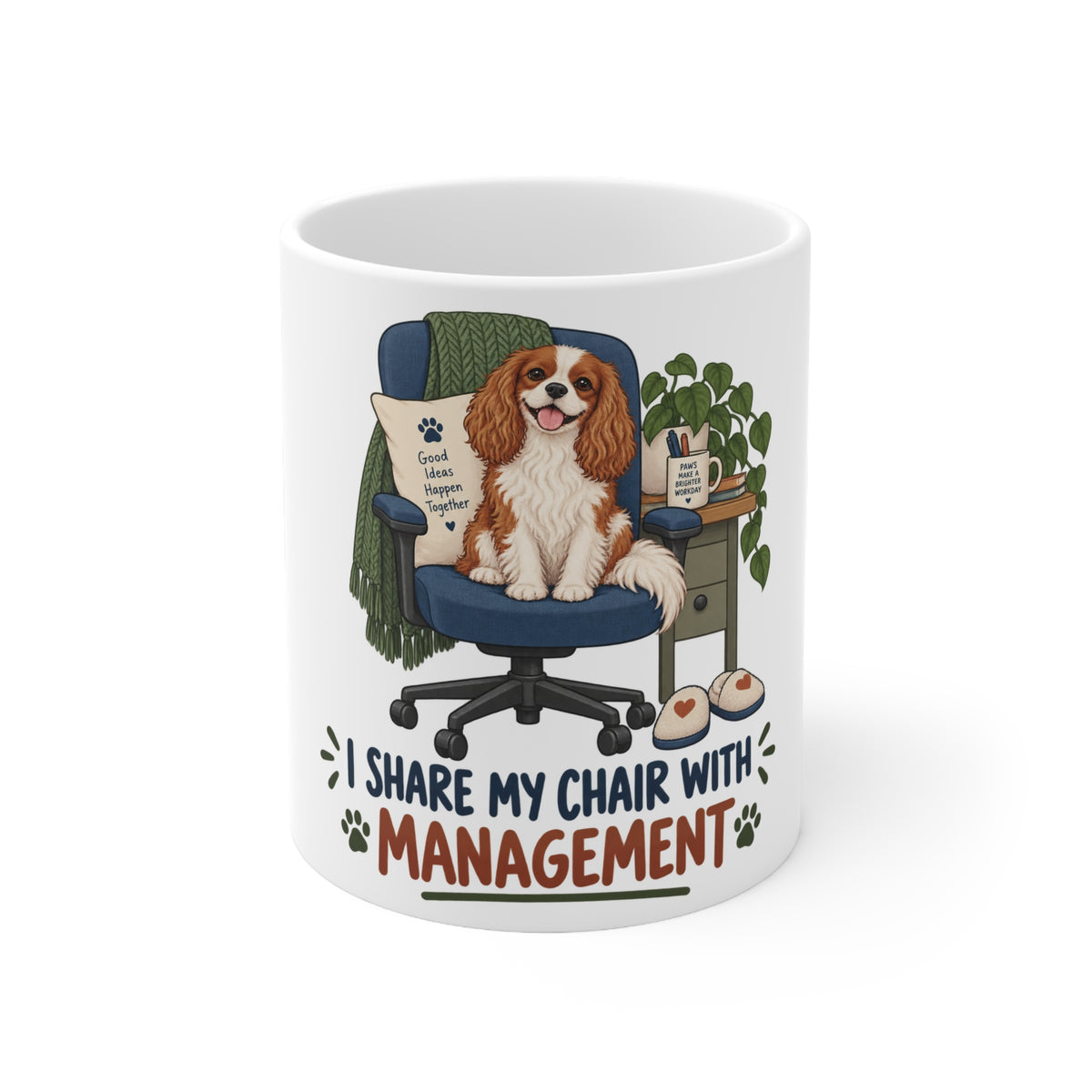 I Share My Chair With Management | Funny Dog Owner Mug | Banterpip