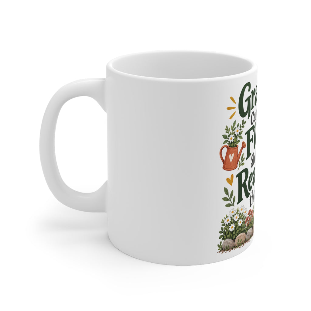 Grandma Came for the Flowers. She Stayed to Rearrange the Borders. | Funny Gardening Mug | Banterpip