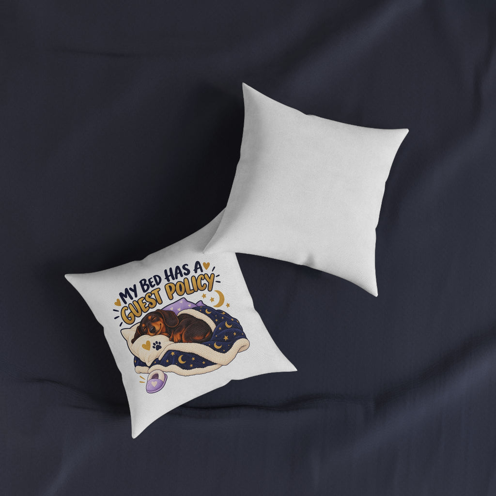 Dog Lover Cushion, My Bed Has a Guest Policy, 12 Inches