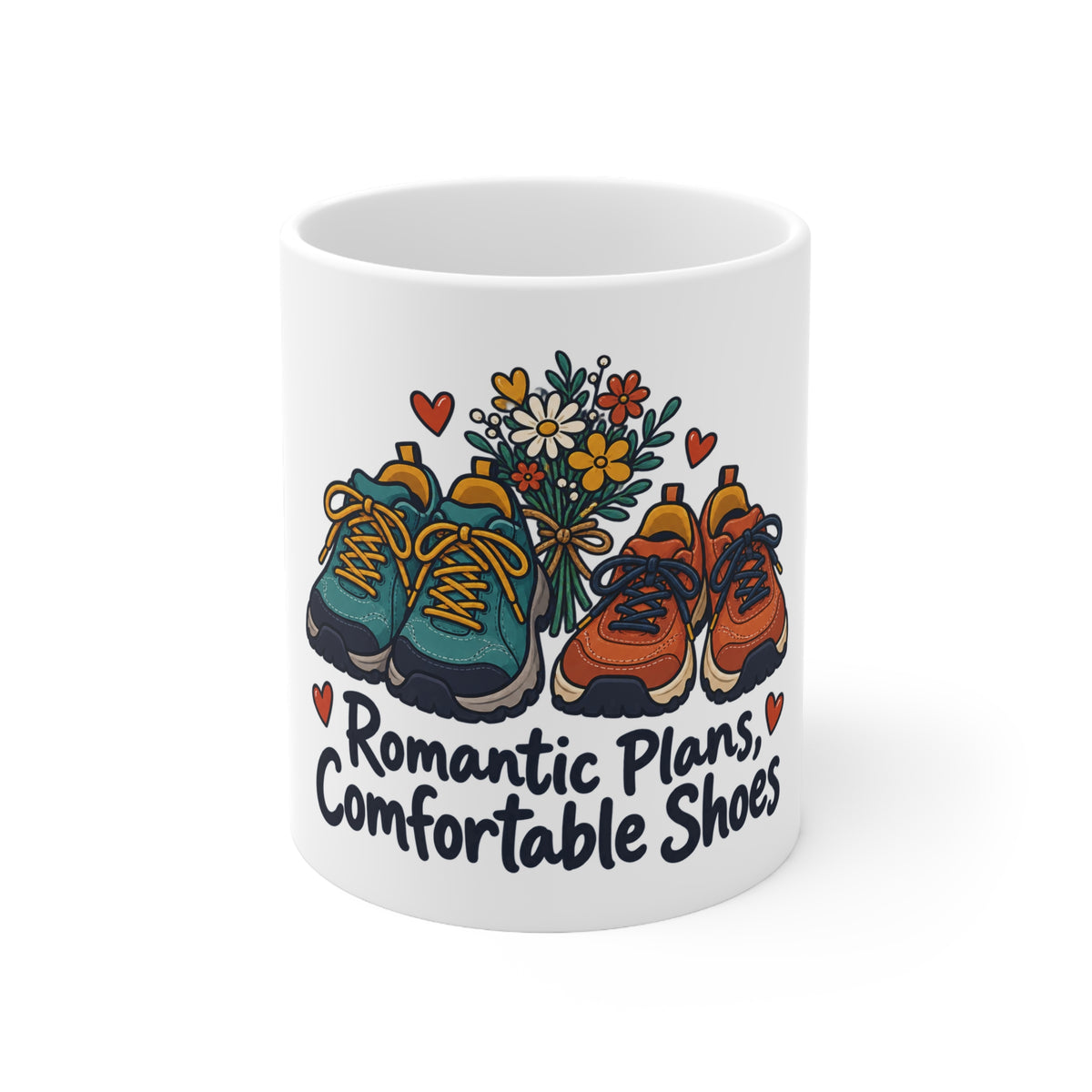 Romantic Plans, Comfortable Shoes | Funny Partner Mug Gift | Banterpip