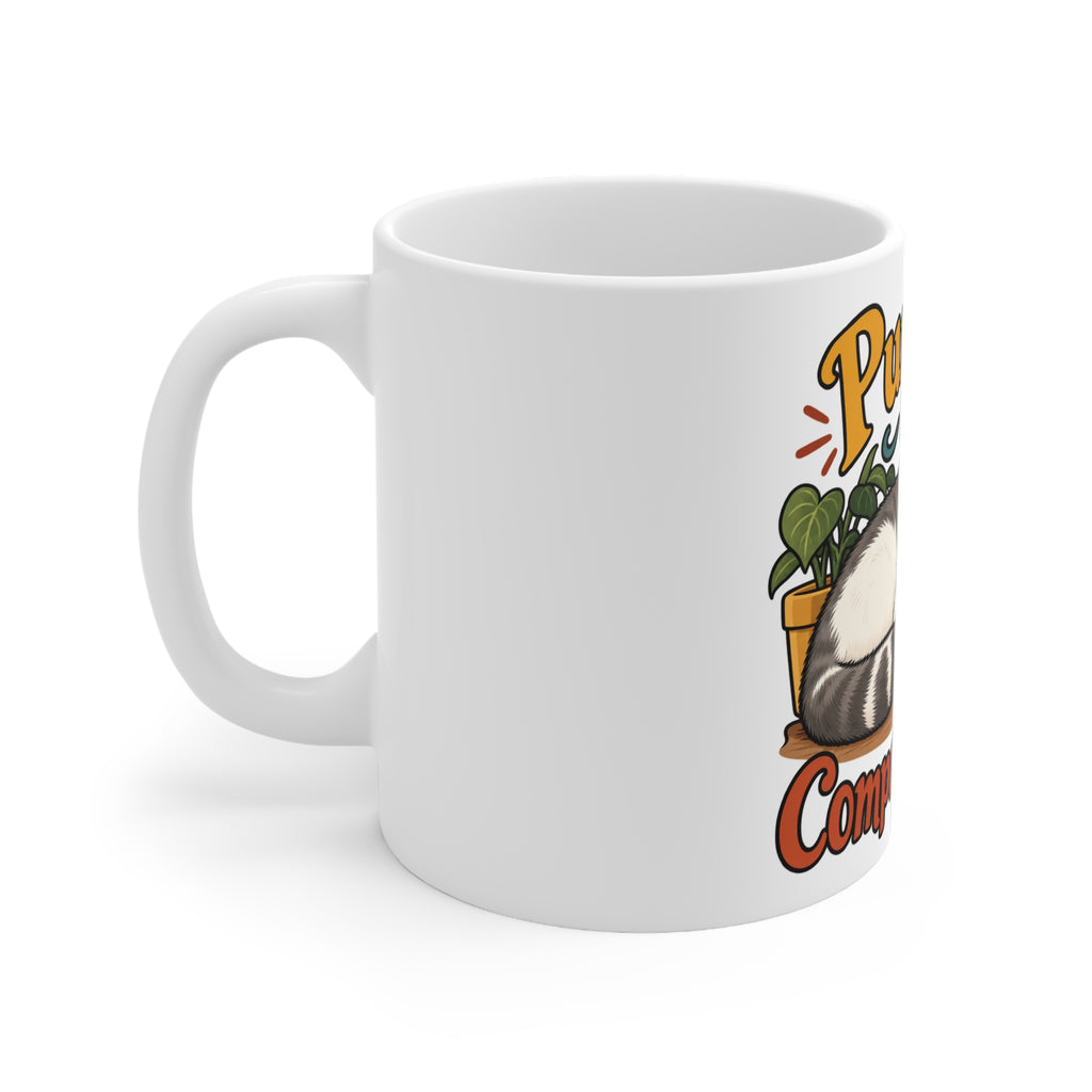 Purring on Company Time | Funny Cat Owner Mug | Banterpip