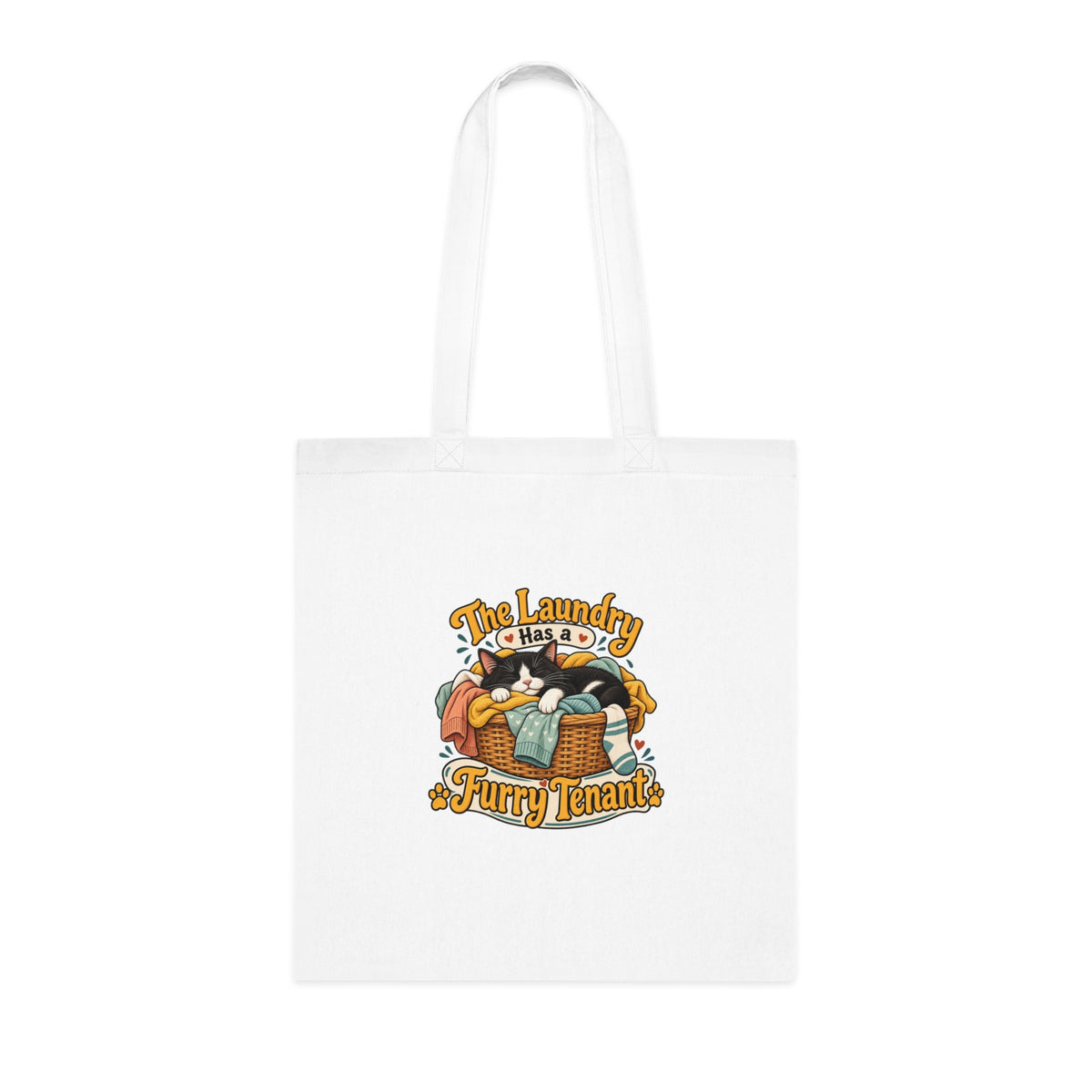 The Laundry Has a Furry Tenant | Cat Owners Tote Bag Gift | Banterpip