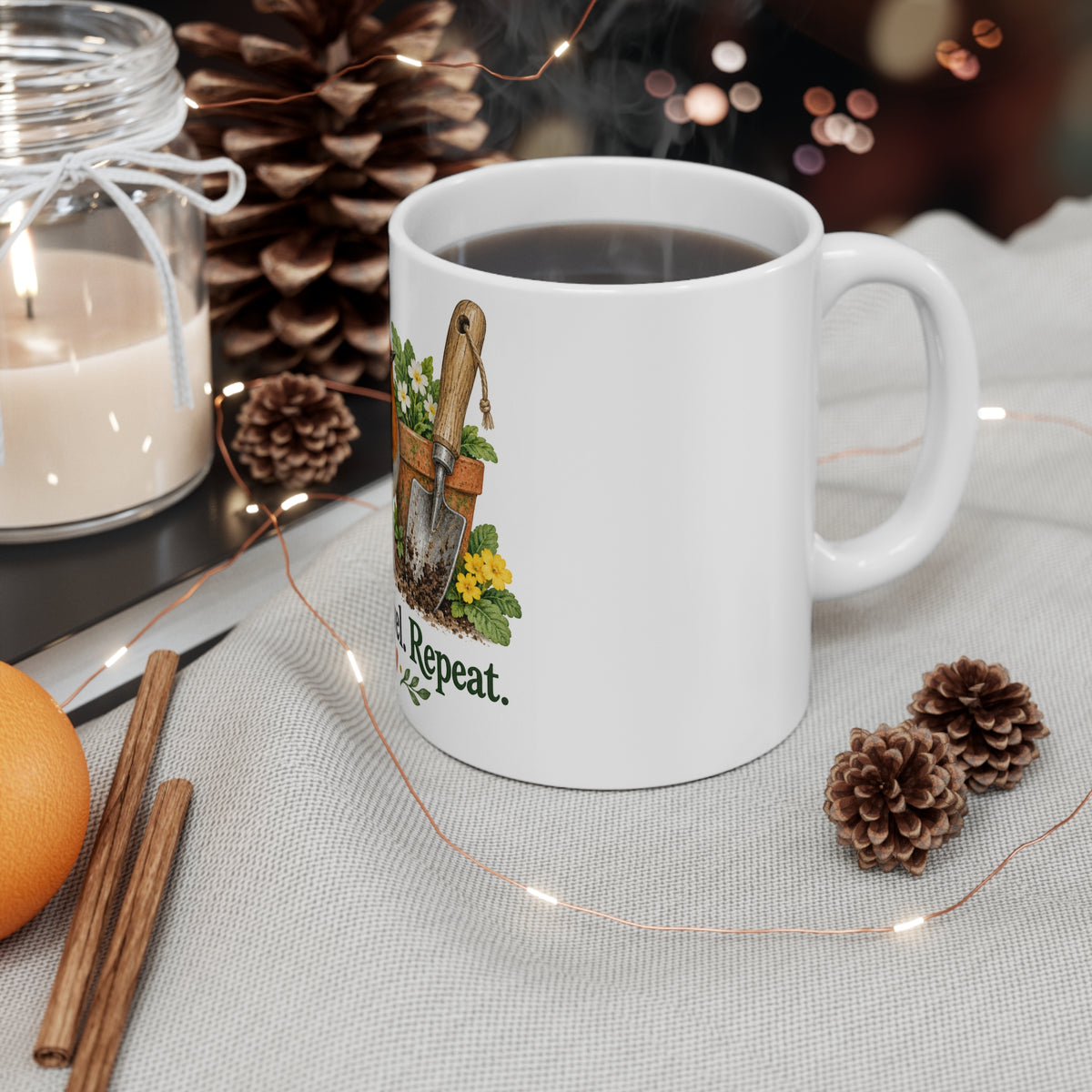 Tea. Trowel. Repeat. | Funny Gardening Mug | Banterpip