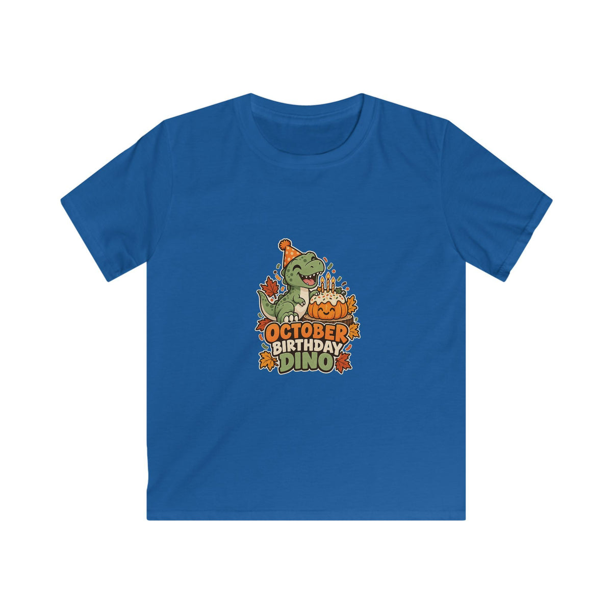 October Birthday Dino | Autumn Kids T-Shirt | Banterpip
