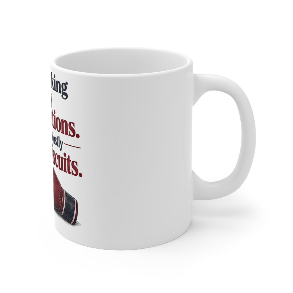 I Am Working on My Combinations. So Far It Is Mostly Tea and Biscuits. | Funny Boxing Mug | Banterpip