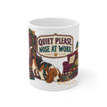 Quiet Please, Nose at Work | Funny Dog Owner Mug | Banterpip