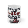 My Training Plan Includes Rest Days. I Have Become Very Consistent at Those. | Funny Boxing Mug | Banterpip