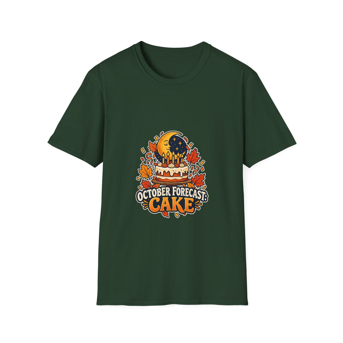 October Forecast Cake | Autumn Birthday T-Shirt | Banterpip