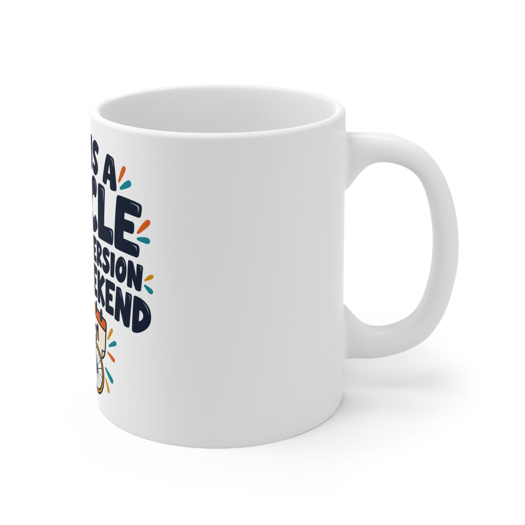 There Is a Bicycle in Every Version of My Weekend | Funny Cycling Mug | Banterpip
