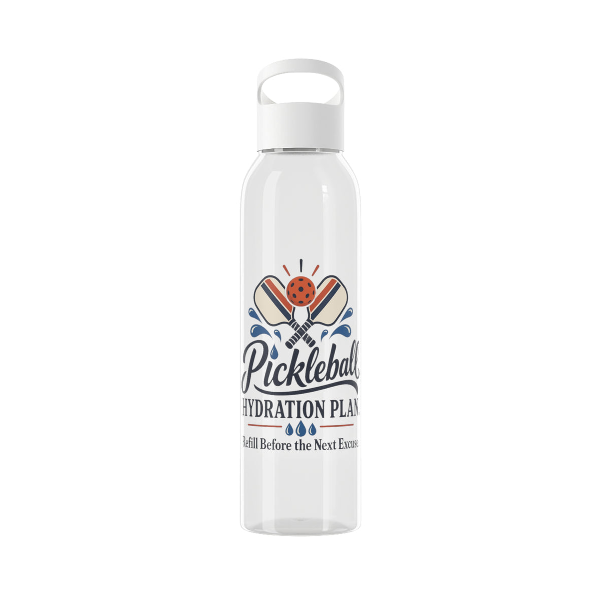 Funny Pickleball Water Bottle, Hydration Plan, Adult Player Gift, 650ml