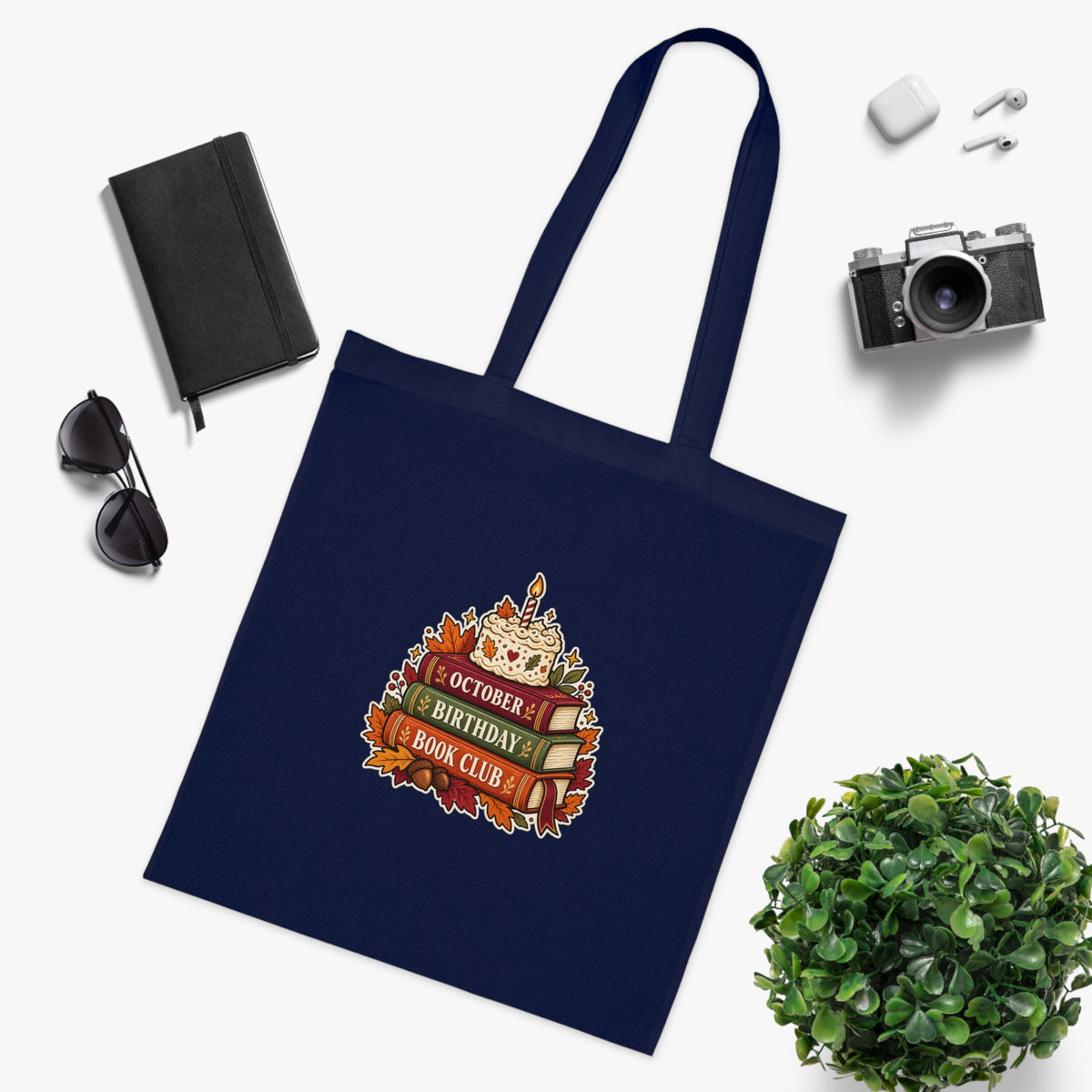 October Birthday Book Club | Autumn Reader Cotton Tote | Banterpip