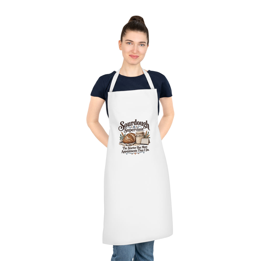 Funny Sourdough Supervisor Apron, Bread Baker Gift, Adult Kitchen Humour