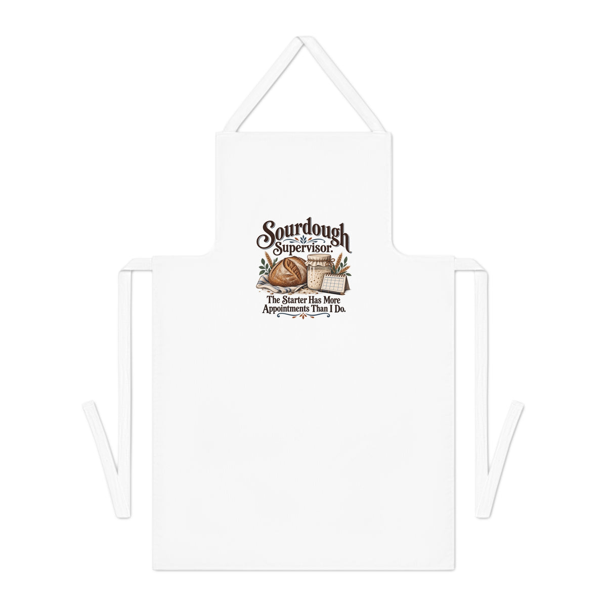 Funny Sourdough Supervisor Apron, Bread Baker Gift, Adult Kitchen Humour