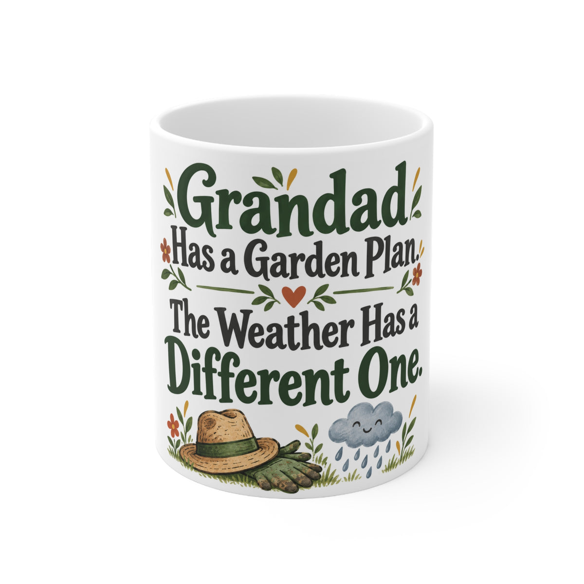Grandad Has a Garden Plan. The Weather Has a Different One. | Funny Gardening Mug | Banterpip