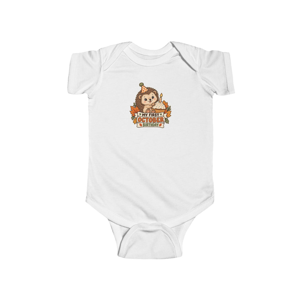 My First October Birthday | Hedgehog Baby Bodysuit | Banterpip