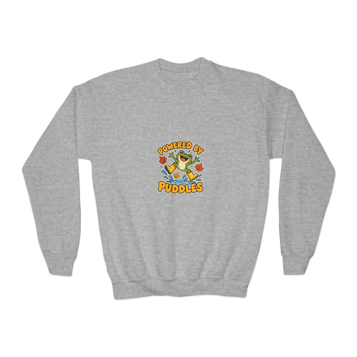 Powered By Puddles | Original Kids Sweatshirt | Autumn Gift | Banterpip