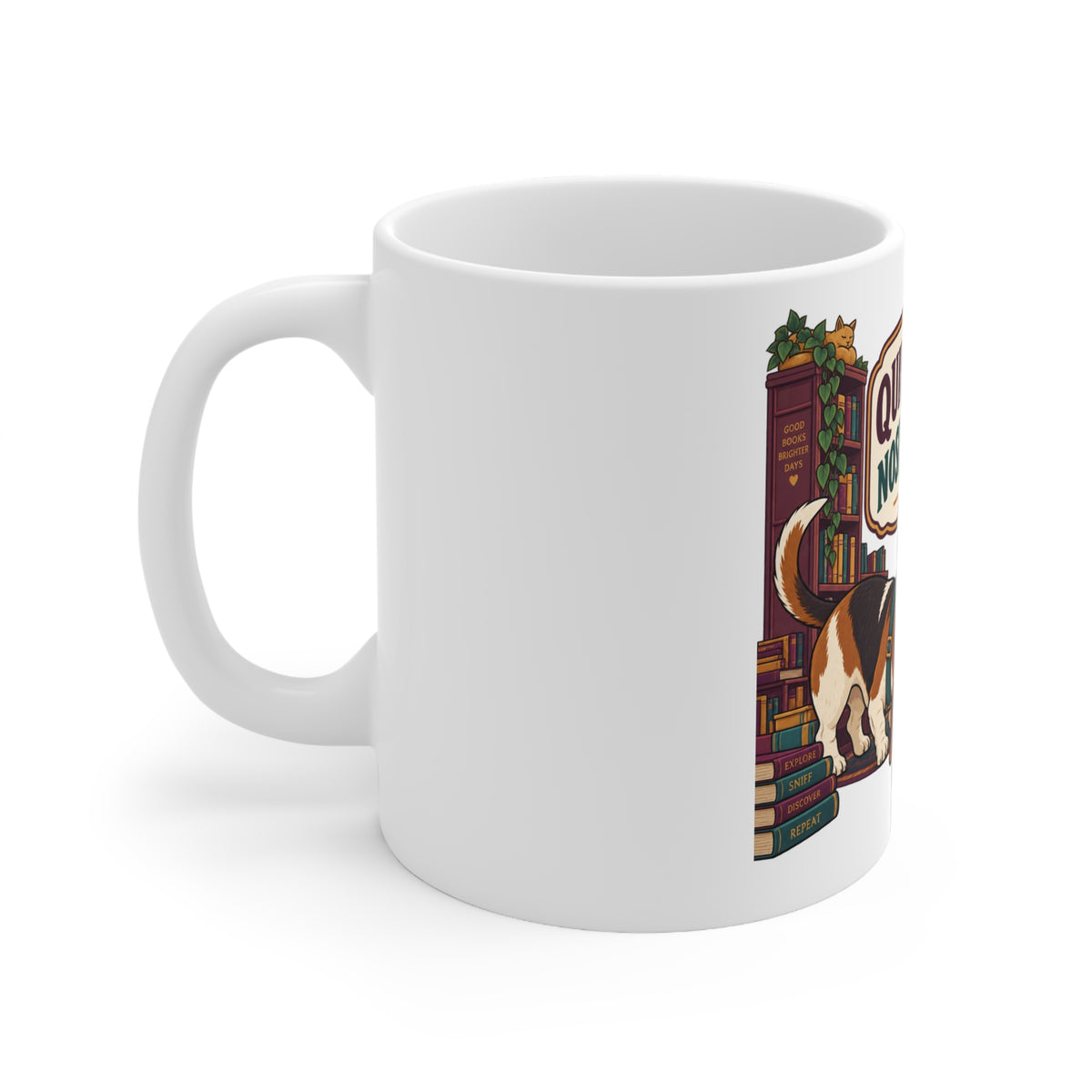Quiet Please, Nose at Work | Funny Dog Owner Mug | Banterpip