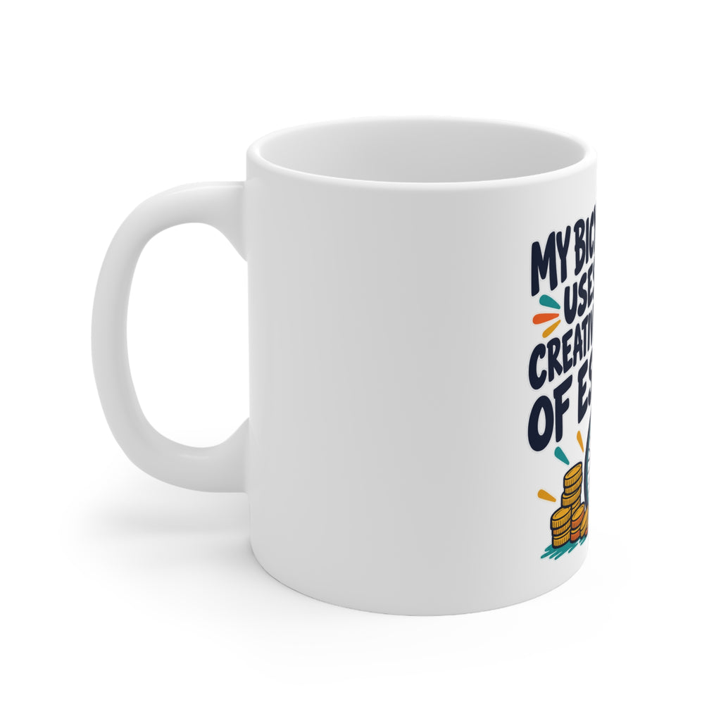 My Bicycle Budget Uses a Very Creative Definition of Essential | Funny Cycling Mug | Banterpip