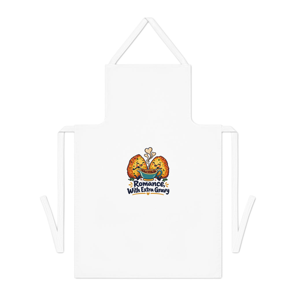 Cooking Apron, Romance With Extra Gravy, White