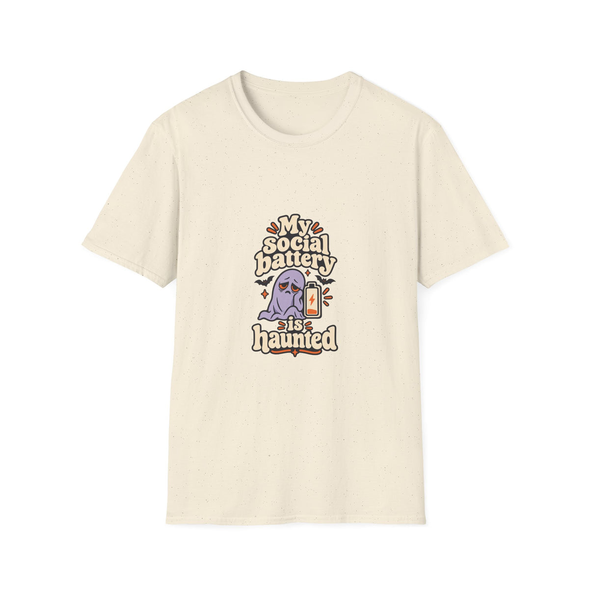 My Social Battery Is Haunted T-Shirt | Funny Halloween Ghost | Banterpip