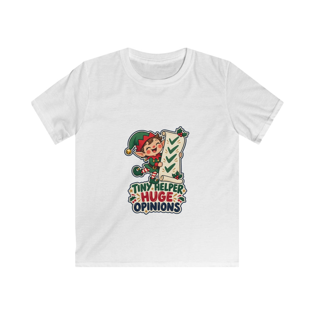 Tiny Helper, Huge Opinions | Original Kids T-Shirt | Christmas Gift | Banterpip